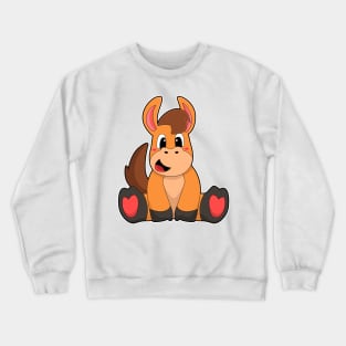 Horse at Sitting Crewneck Sweatshirt